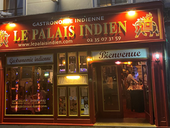 Façade de notre restaurant le Palais Indien à Rouen